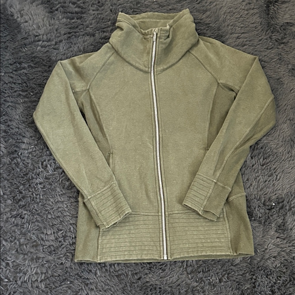LN Lululemon Athletica Forest Green Zip-Up Jacket